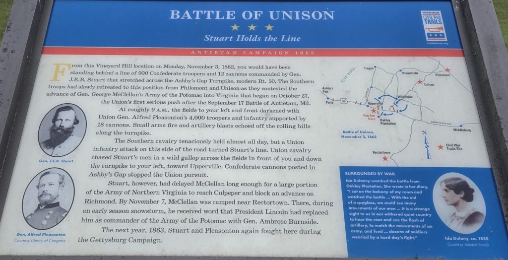 BATTLE OF UNISON STUART HOLDS THE LINE WAR MEMORIAL PANEL