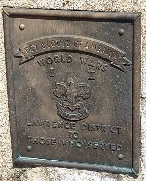 BOY SCOUTS OF AMERICA WORLD WARS I & II MEMORIAL PLAQUE