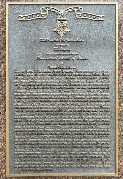 BROOKINGS MEDAL OF HONOR PARK PLAQUE A