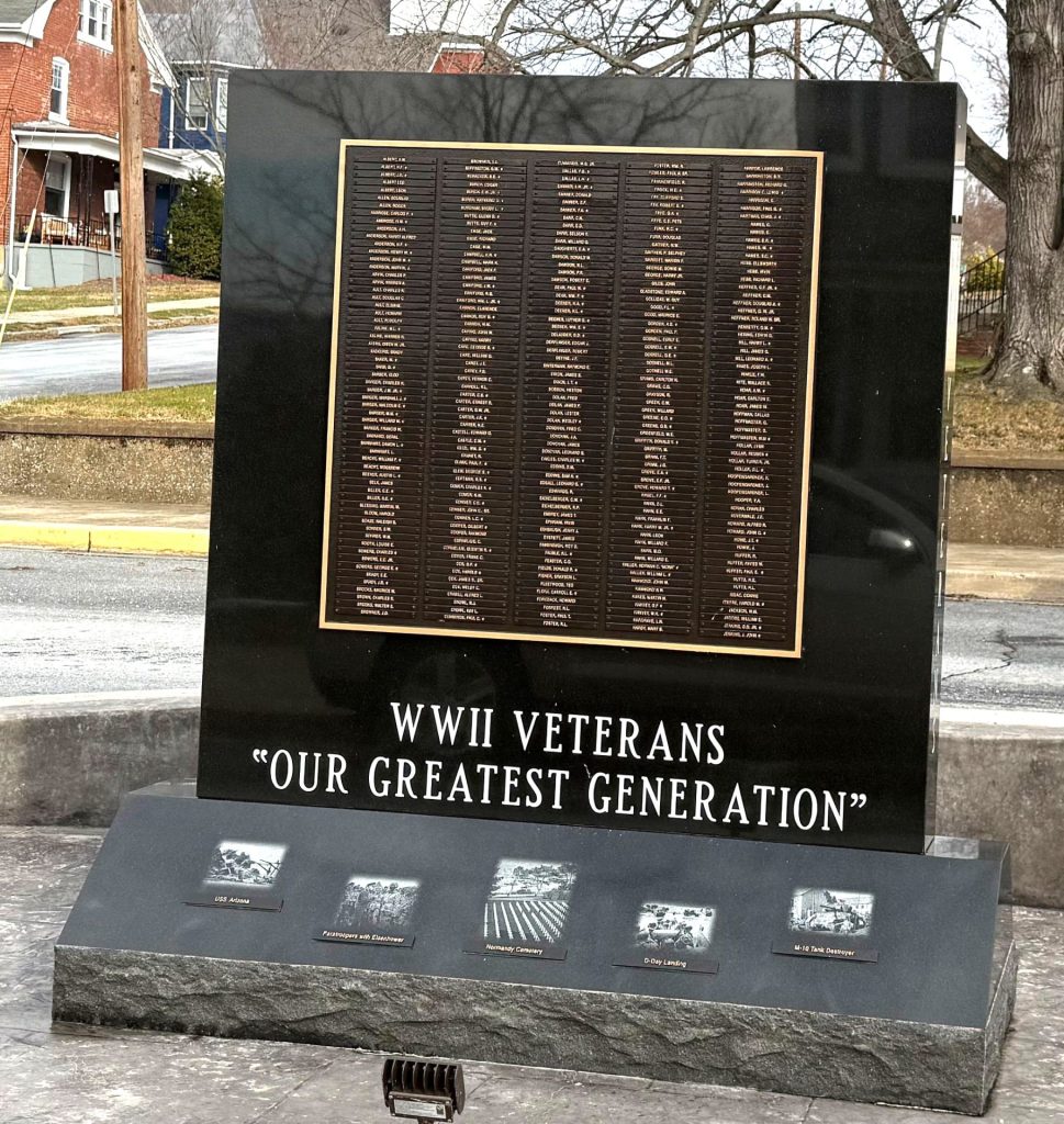 BRUNSWICK WWII VETERANS MEMORIAL FRONT
