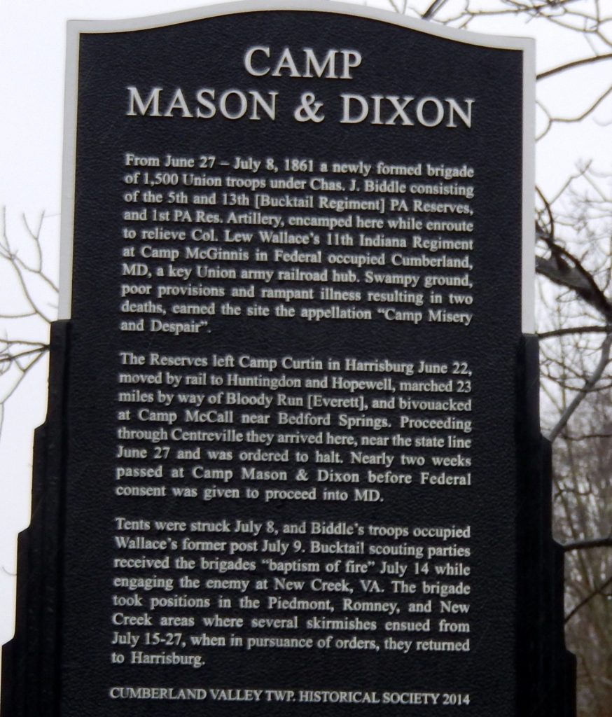 CAMP MASON & DISON WAR MEMORIAL MARKER
