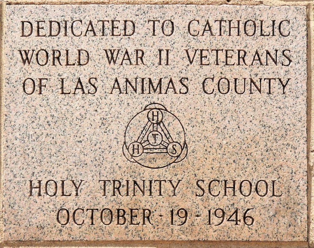 CATHOLIC WORLD WAR II VETERANS OF LAS ANIMAS COUNTY MEMORIAL STONE