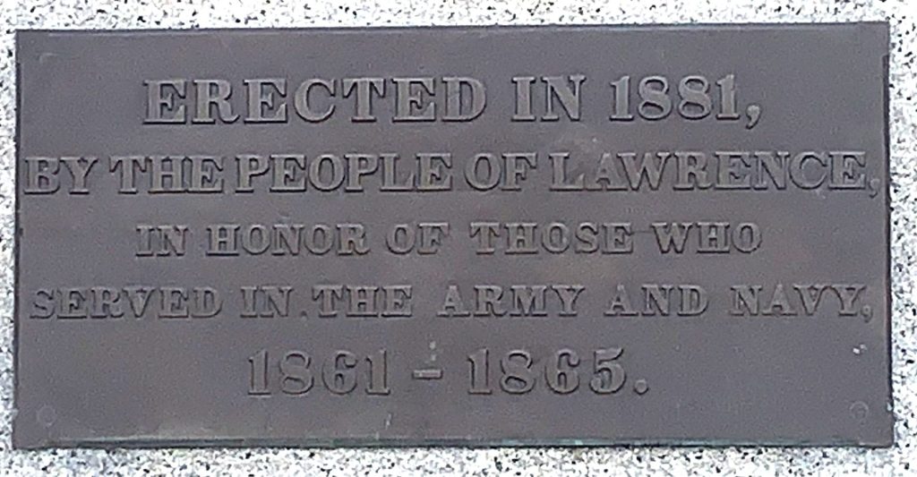 CITY OF LAWRENCE SOLDIERS’ AND SAILORS’ MEMORIAL PLAQUE B