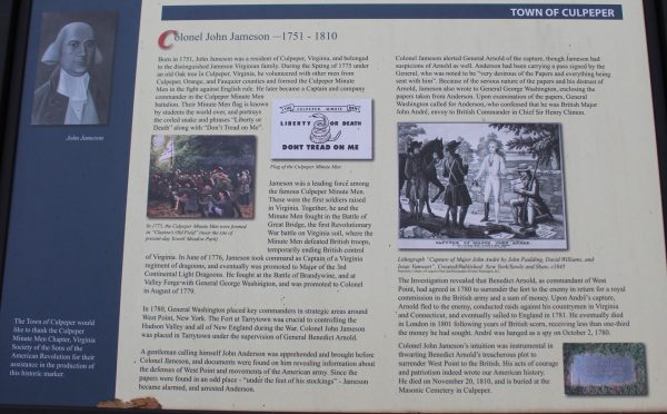 COLONEL JOHN JAMESON WAR MEMORIAL PANEL