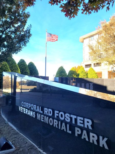 CORPORAL RD FOSTER VETERANS MEMORIAL ENTRANCE STONE