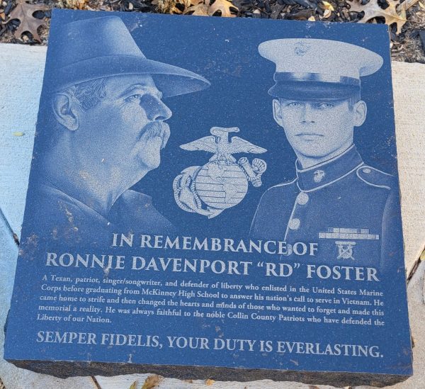 CORPORAL RD FOSTER VETERANS MEMORIAL TABLET