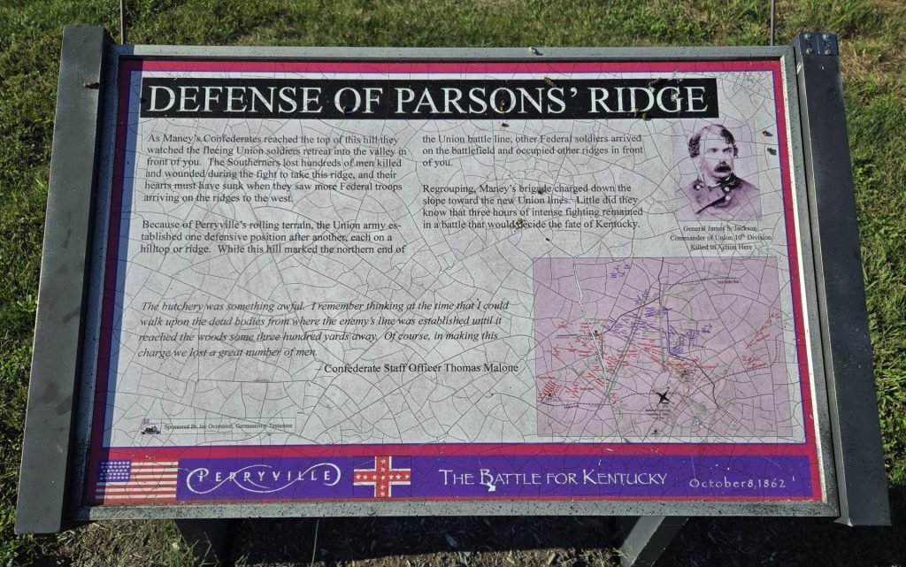 DEFENSE OF PARSONS’ RIDGE WAR MEMORIAL PANEL