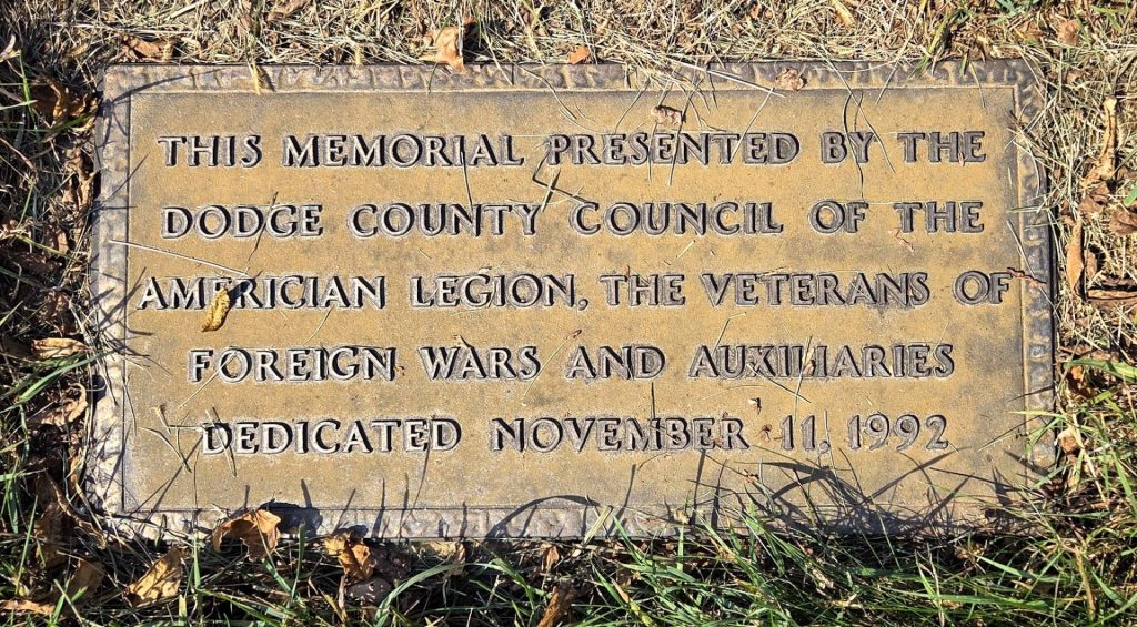 DODGE COUNTY VETERAN’S MEMORIAL PLAQUE