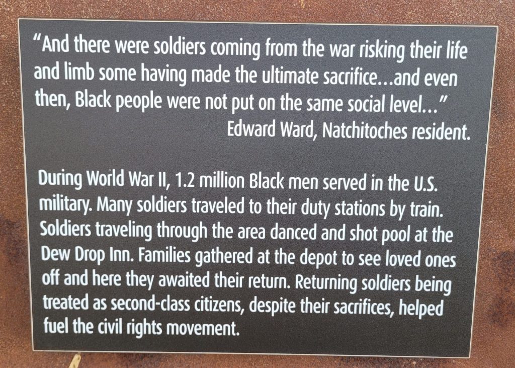 DURING WORLD WAR II, 1.2 MILLION BLACK MEN SERVED IN THE U.S. MILITARY MEMORIAL PLAQUE