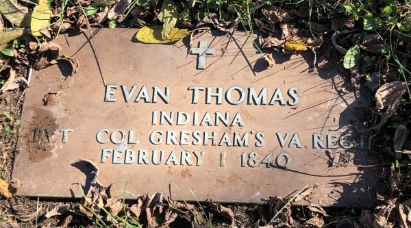 EVAN THOMAS REVOLUTIONARY WAR CEMETERY STONE