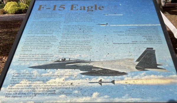F-15 EAGLE WAR MEMORIAL PANEL