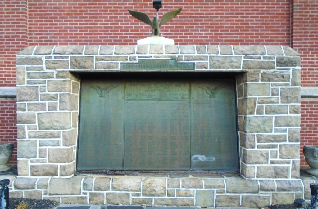 FIFTH WARD COMMUNITY HONOR ROLL WAR MEMORIAL