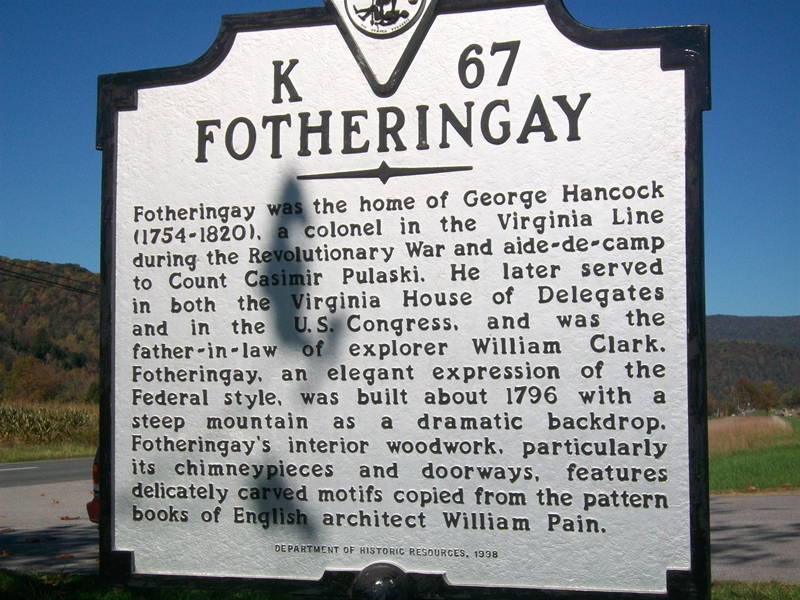 FOTHERINGAY REVOLUTIONARY WAR MEMORIAL MARKER