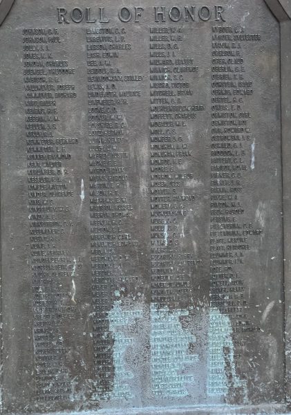 GENERAL ELECTRIC FORT WAYNE WORKS WORLD WAR ROLL OF HONOR MEMORIAL PLAQUE C