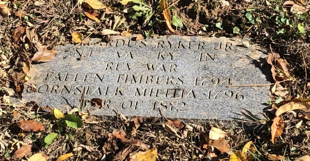 GERARDOS RYKER REVOLUTIONARY WAR MEMORIAL CEMETERY STONE
