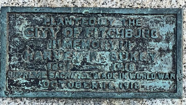 HARVEY R. GOKEY WAR MEMORIAL PLAQUE