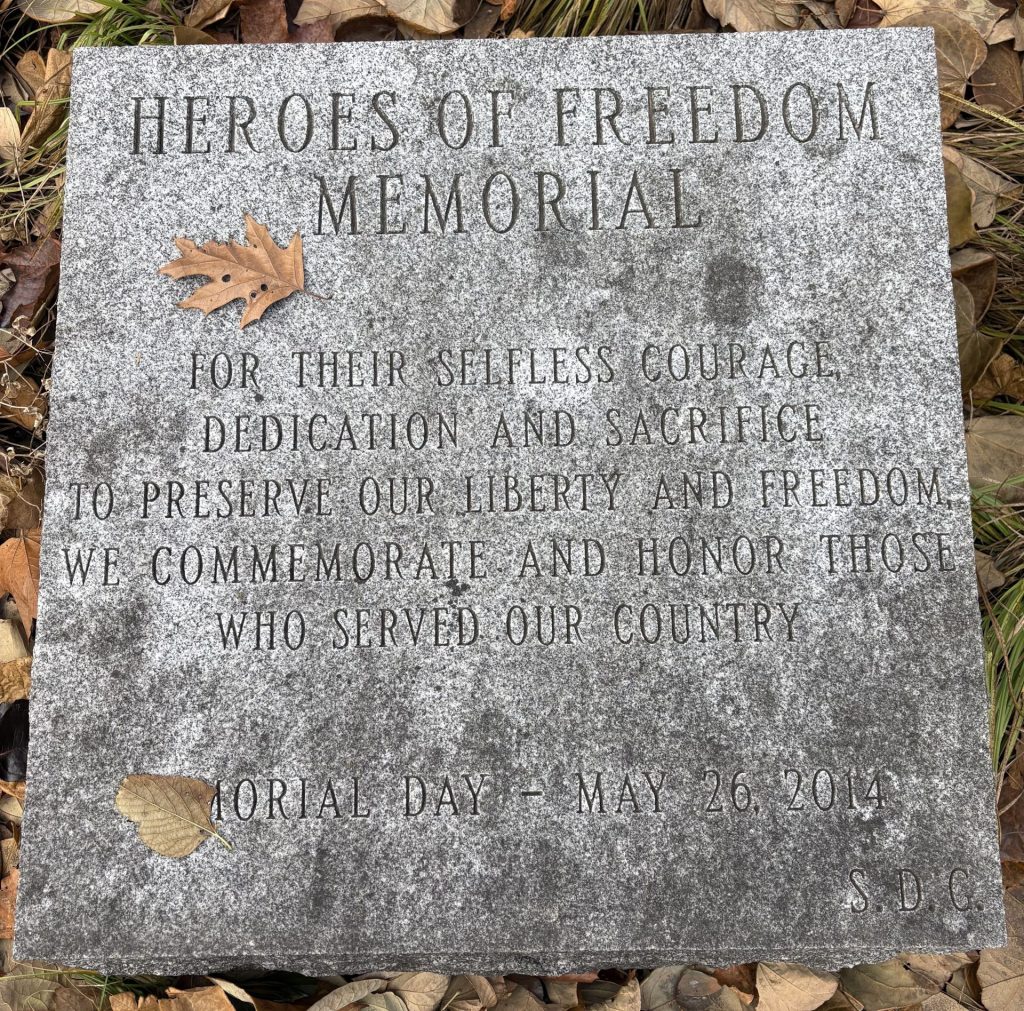 HEROES OF FREEDOM MEMORIAL TABLET