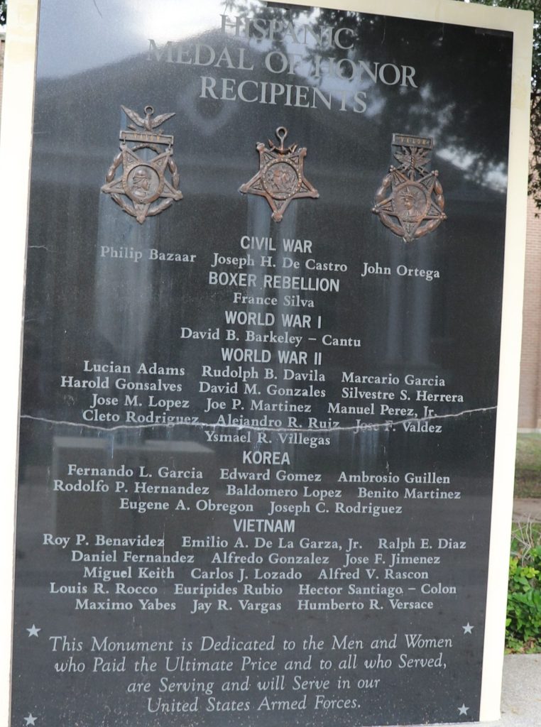 HISPANIC MEDAL OF HONOR RECIPIENTS MEMORIAL