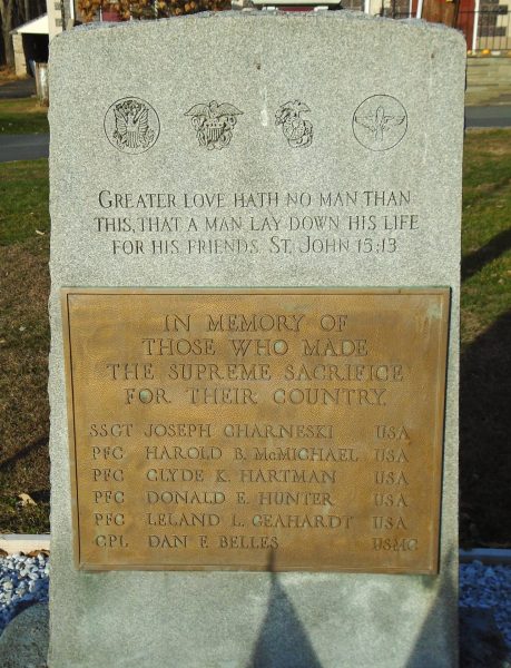 HUNLOCK CREEK SUPREME SACRIFICE WAR MEMORIAL