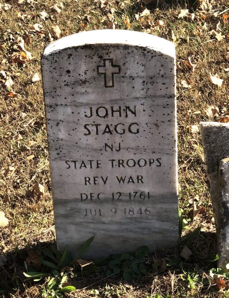JOHN STAGG REVOLUTIONARY WAR CEMETERY STONE