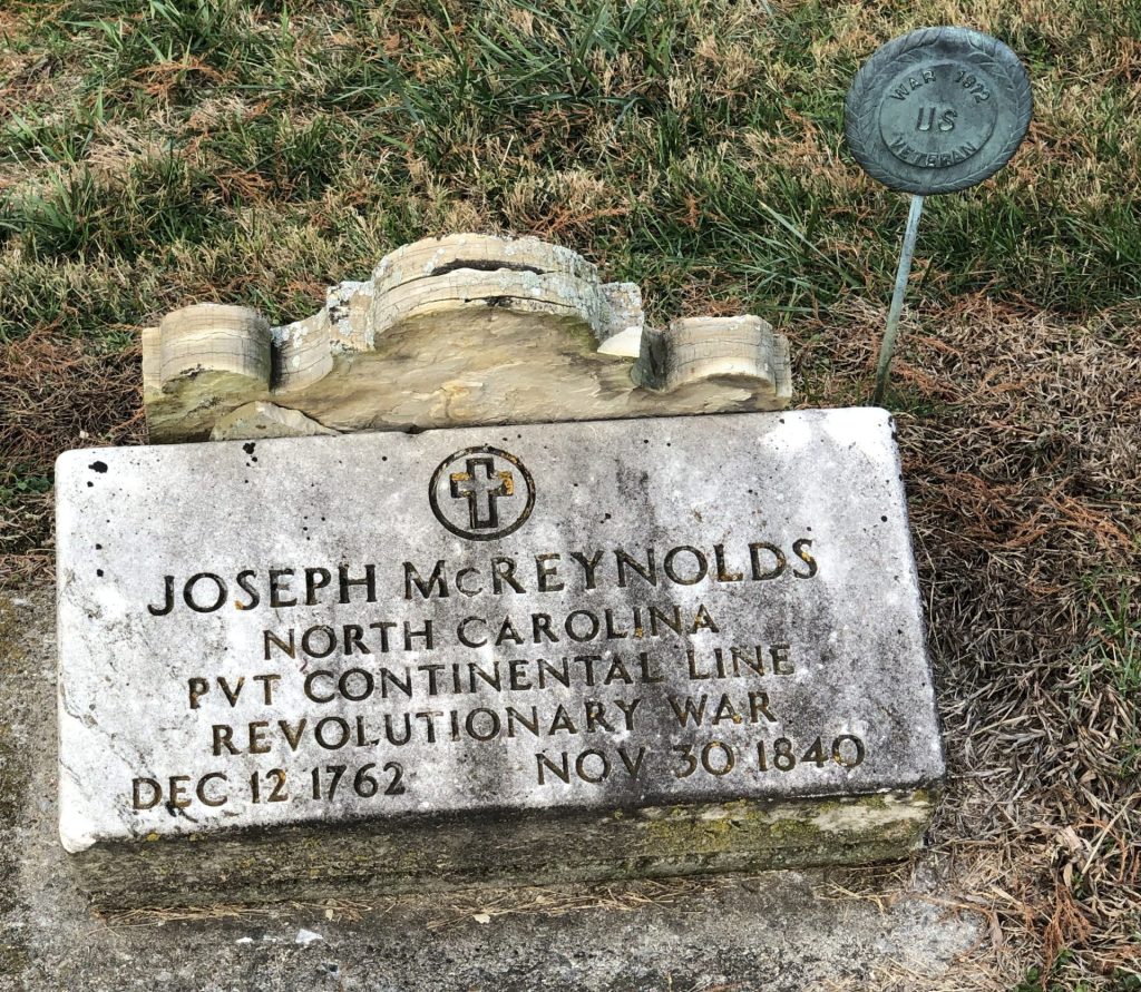 JOSEPH MCREYNOLDS REVOLUTIONARY WAR STONE