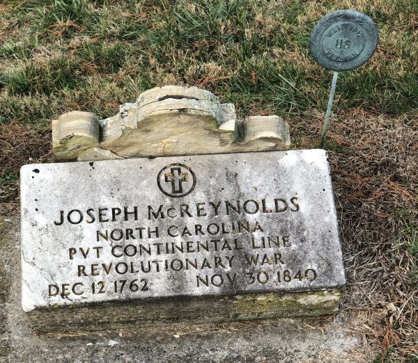 JOSEPH MCREYNOLDS REVOLUTIONARY WAR STONE
