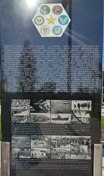 KERN COUNTY WORLD WAR II VETERANS MEMORIAL STONE G