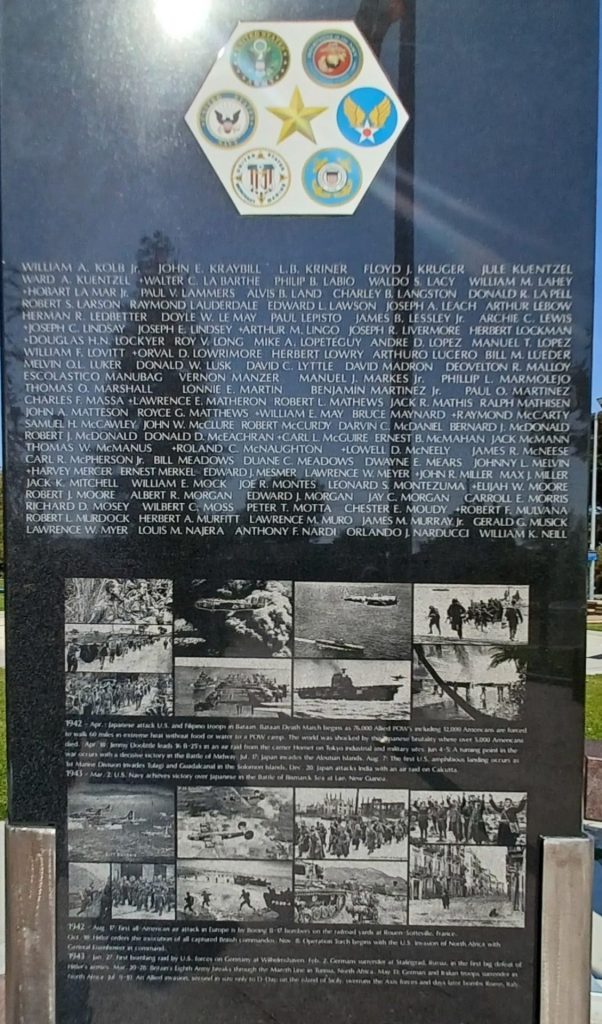 KERN COUNTY WORLD WAR II VETERANS MEMORIAL STONE G