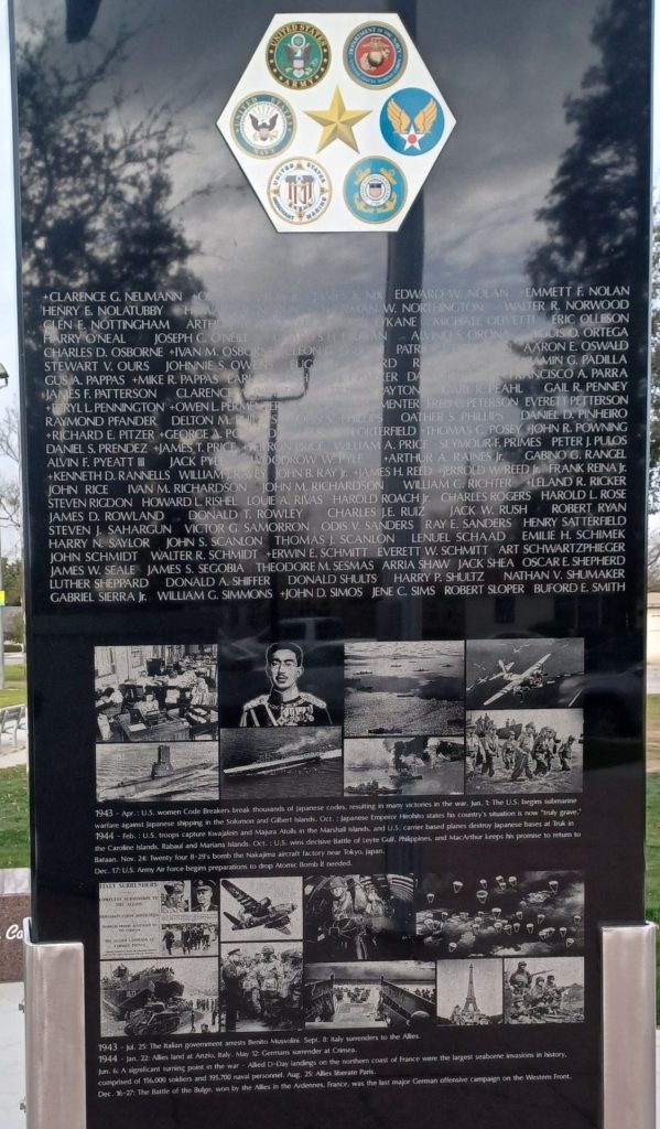 KERN COUNTY WORLD WAR II VETERANS MEMORIAL STONE I