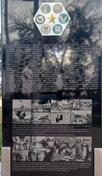 KERN COUNTY WORLD WAR II VETERANS MEMORIAL STONE K
