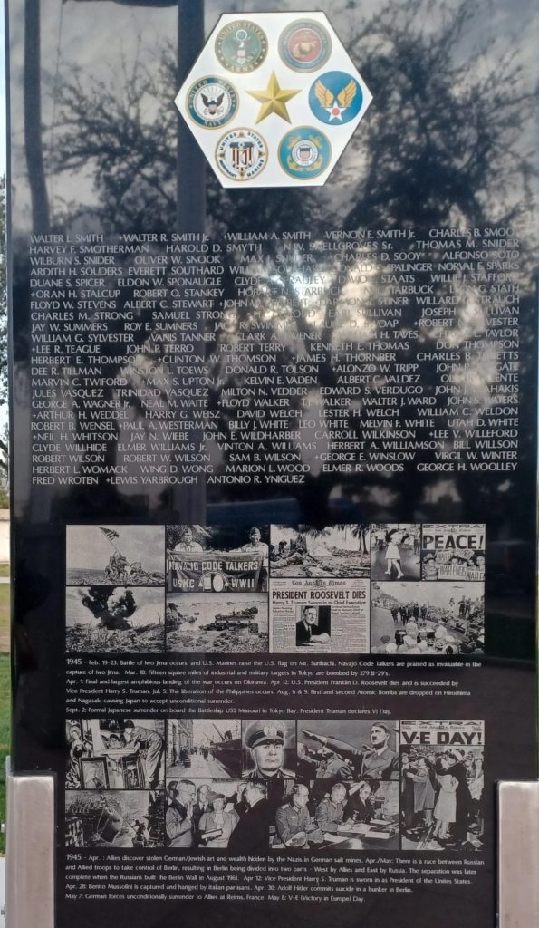 KERN COUNTY WORLD WAR II VETERANS MEMORIAL STONE K