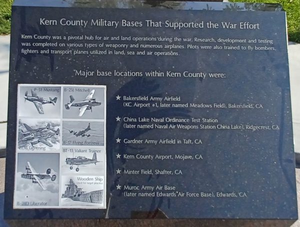 KERN COUNTY WORLD WAR II VETERANS MEMORIAL STONE O