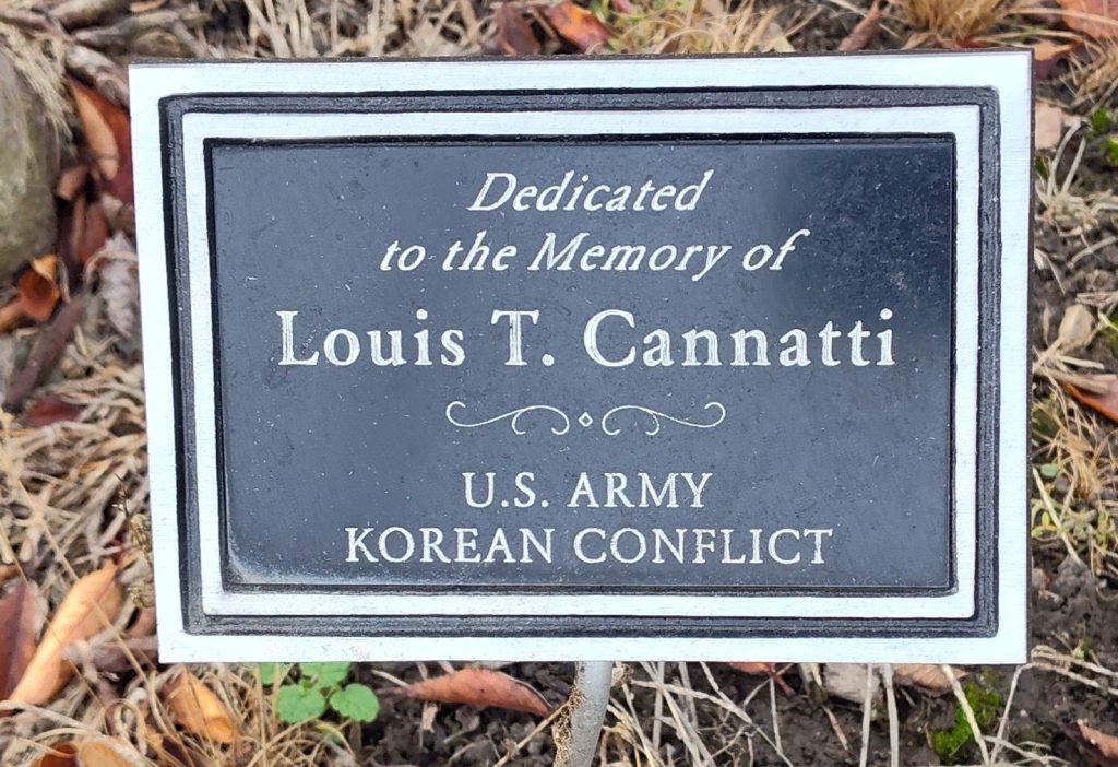LOUIS T. CANNATTI WAR MEMORIAL PLAQUE