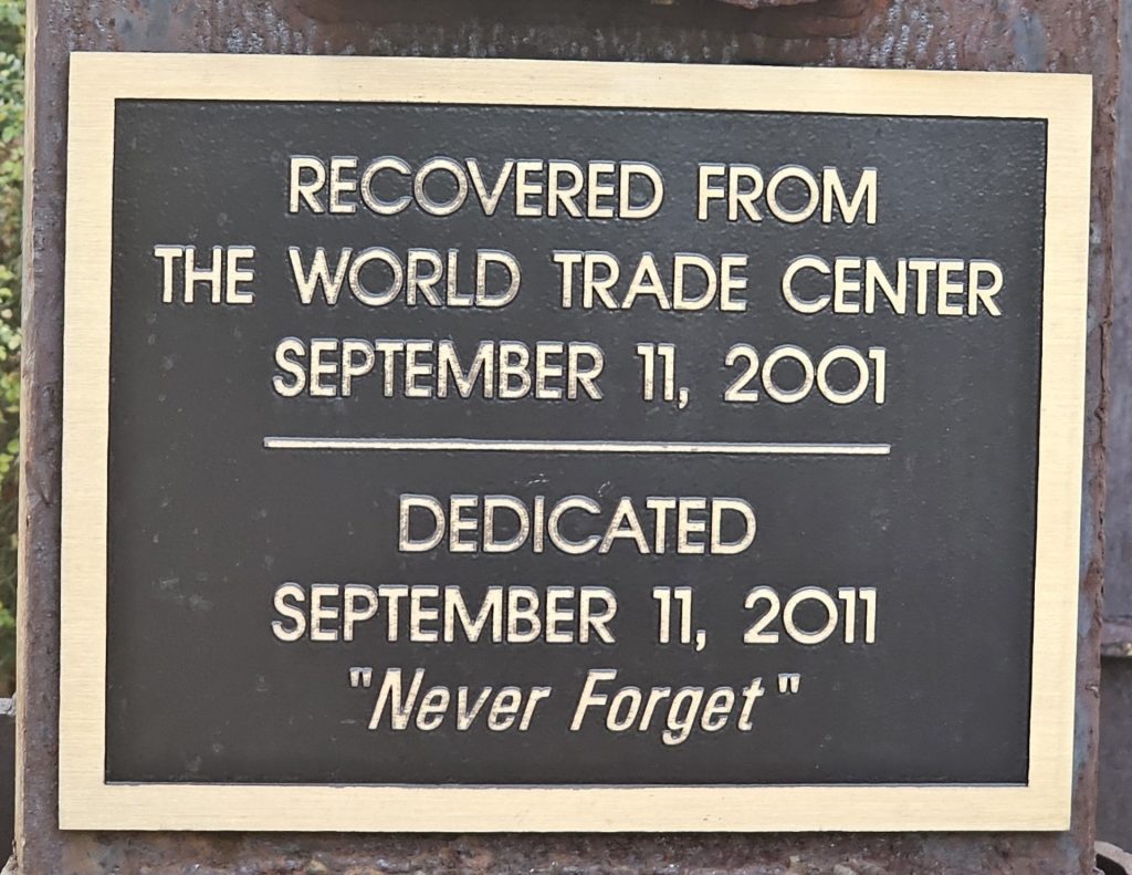 LYNBROOK WORLD TRADE CENTER SEPTEMBER 11, 2001 MEMORIAL PLAQUE