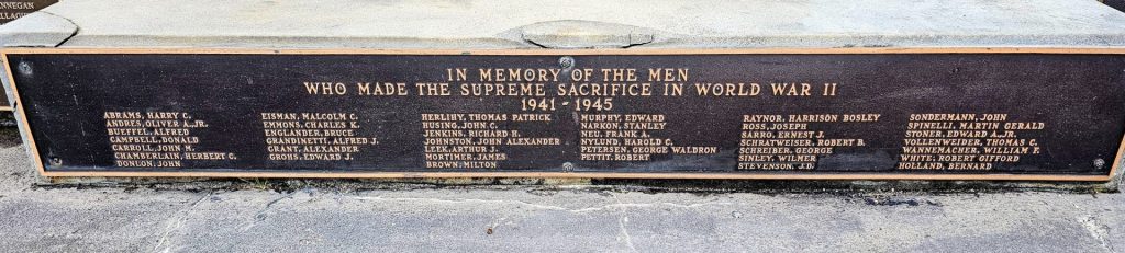 LYNBROOK WORLD WAR II SUPREME SACRIFICE MEMORIAL PLAQUE A