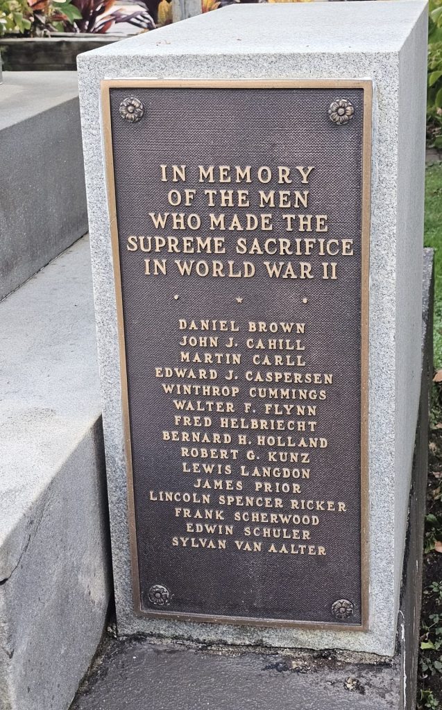 LYNBROOK WORLD WAR II SUPREME SACRIFICE MEMORIAL PLAQUE B