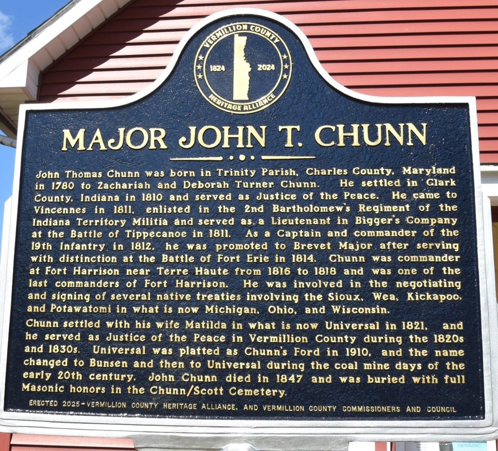 MAJOR JOHN T. CHUNN WAR MEMORIAL MARKER