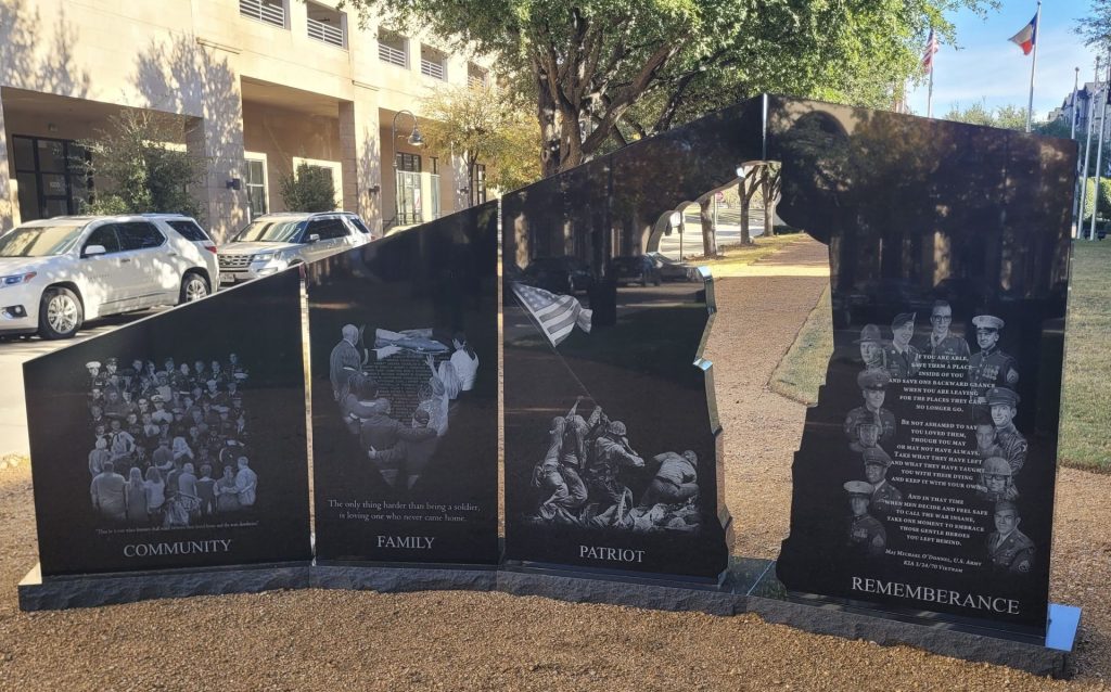 MCKINNEY GOLD STAR FAMILIES MEMORIAL MONUMENT BACK