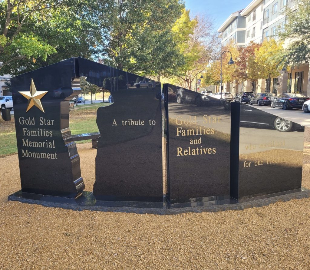MCKINNEY GOLD STAR FAMILIES MEMORIAL MONUMENT FRONT