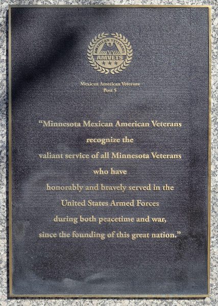 MINNESOTA MEXICAN AMERICAN VETERANS MEMORIAL PLAQUE