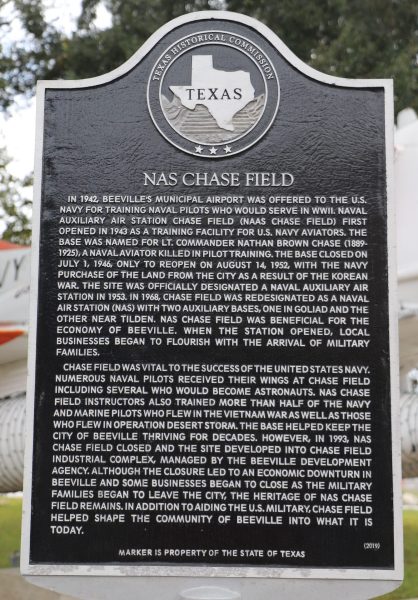 NAS CHASE FIELD WAR MEMORIAL MARKER