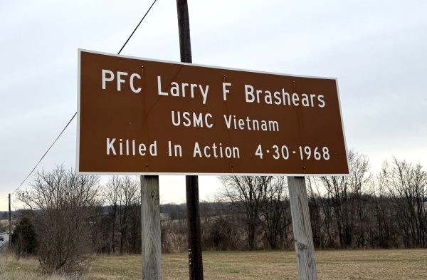 PFC LARRY F BRASHEARS WAR MEMORIAL HIGHWAY MARKER