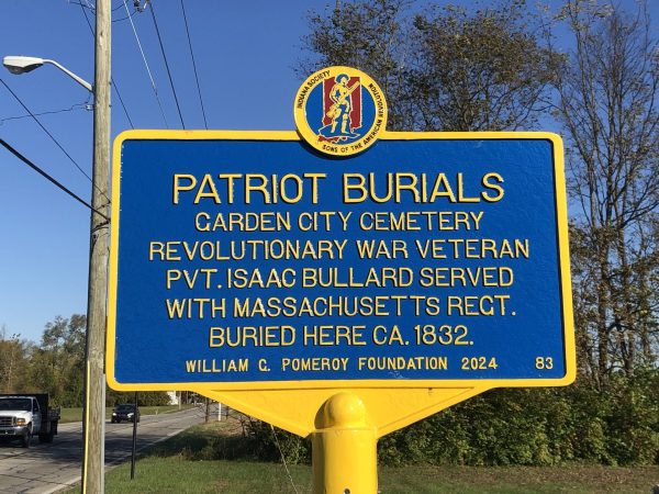 PATRIOT BURIALS GARDEN CITY CEMETERY REVOLUTIONARY WAR MEMORIAL MARKER