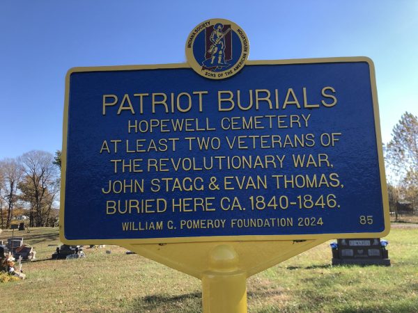 PATRIOT BURIALS HOPEWELL CEMETERY REVOLUTIONARY WAR MEMORIAL MARKER