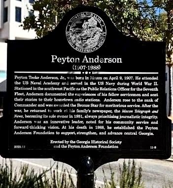 PEYTON ANDERSON WAR MEMORIAL MARKER