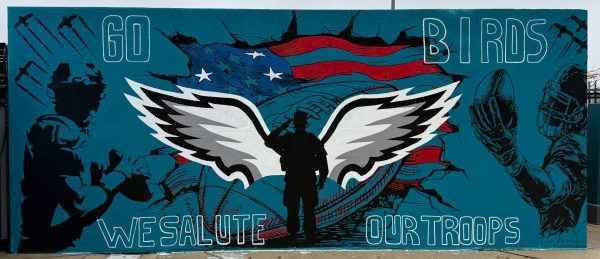 PHILADELPHOA EAGLES MILITARY MEMORIAL MURAL