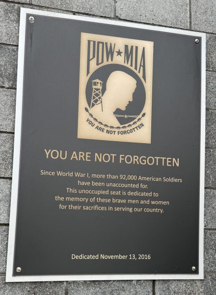 PHILADELPHIA YOU ARE NOT FORGOTTEN WAR MEMORIAL PLAQUE