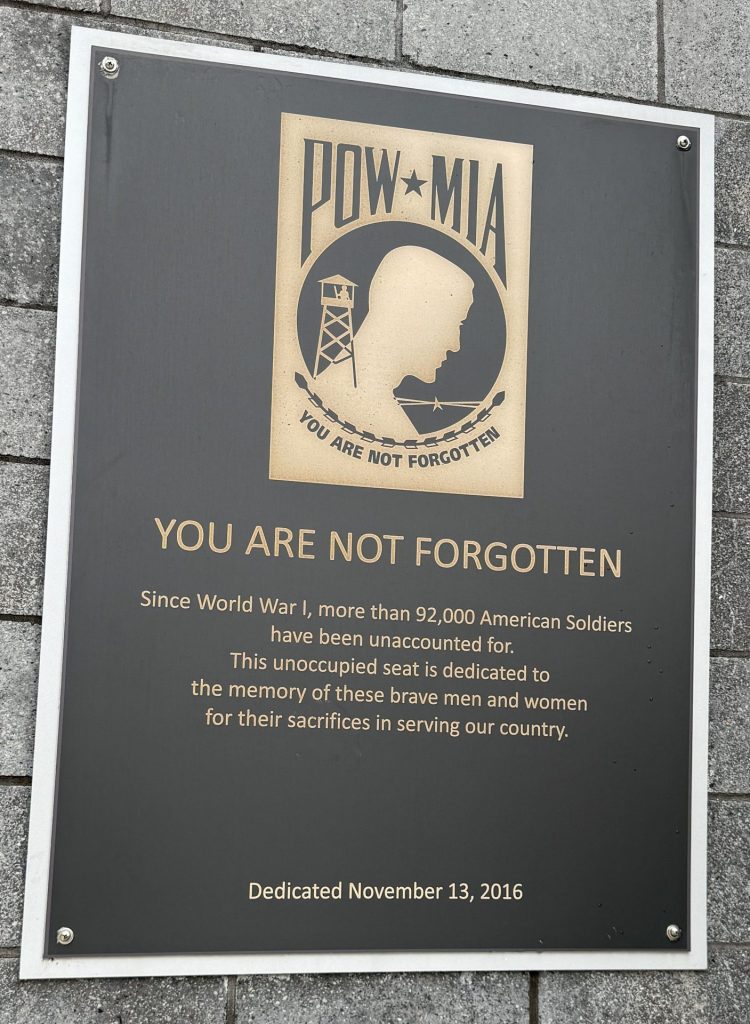 PHILADELPHIA YOU ARE NOT FORGOTTEN WAR MEMORIAL PLAQUE