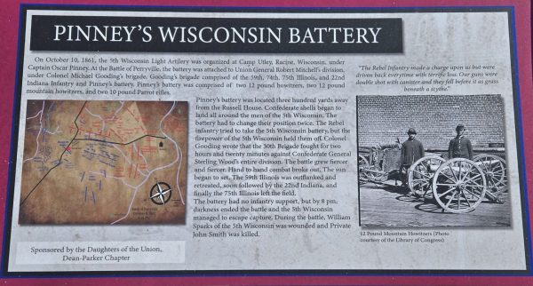 PINNEY’S WISCONSIN BATTERY WAR MEMORIAL PANEL