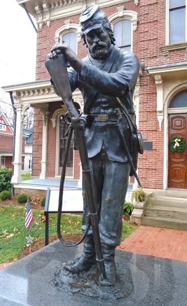 “REST ON ARMS” CIVIL WAR VETERANS MEMORIAL STATUE